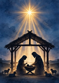 Printable Christmas Card — Nativity Star (5×7, Print at Home)