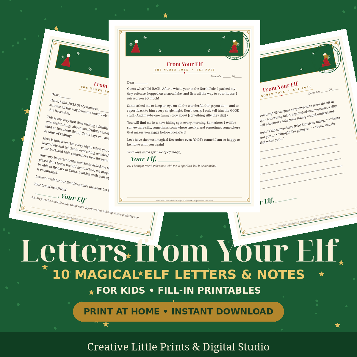 Letters from Your Elf — 10 Magical Elf Letters & Notes for Kids (Fill-In Printables)