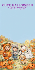 Cute Halloween Coloring Book cover