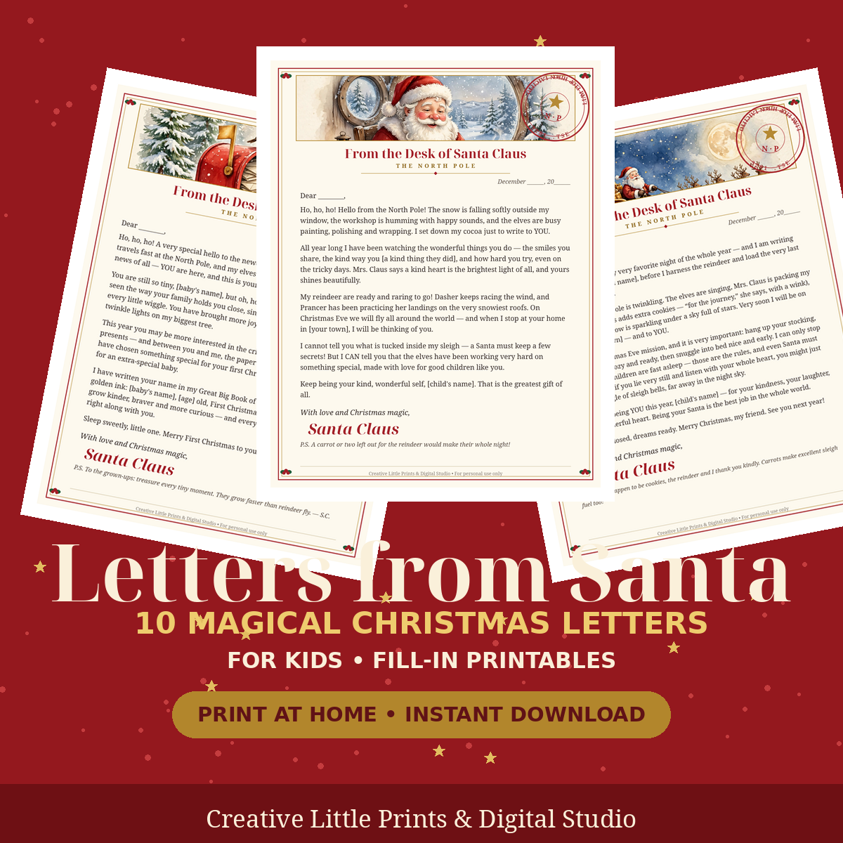 Letter from Santa — The Classic Santa Letter (Fill-In Printable, Print at Home)