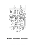 Yummy Cookies for Everyone! Coloring Page — Single Printable Page