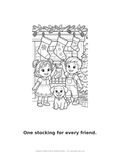 One Stocking for Every Friend Coloring Page — Single Printable Page