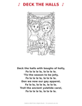 Deck the Halls Coloring Page — Single Printable Page
