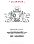 Silent Night Coloring Page — Single Printable Page