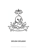Splish Splash! Coloring Page — Single Printable Page