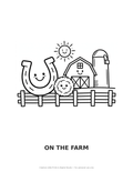 On the Farm Coloring Page — Single Printable Page