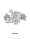 Yeehaw! Coloring Page — Single Printable Page