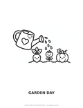 Garden Day Coloring Page — Single Printable Page