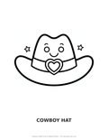 Cowboy Hat Coloring Page — Single Printable Page