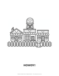 Howdy! Coloring Page — Single Printable Page