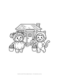 Trick or Treat Coloring Page — Single Printable Page